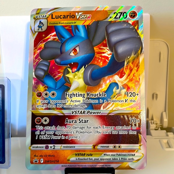 Jumbo Pokémon Lucario VSTAR card XL Excellent condition - Picture 1 of 5